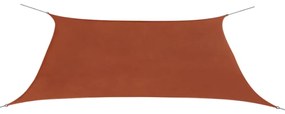 négyszögletes, terrakotta oxford szövet napvitorla 2 x 4 m