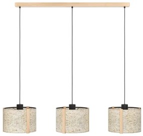 Eglo 390324 - Csillár zsinóron HONTONGAS 3xE27/25W/230V bézs