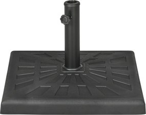 Outsunny Napernyő Állvány 19 kg, Négyzetes Napernyő Tartó, Súly, Állvány 32/38/48mm Poloszlop Átmérőhöz, Erkélyre, Teraszra, Kertbe, Fekete | Aosom