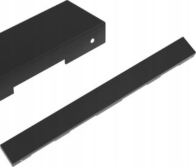 Lineáris lefolyótisztító Flat 110 cm fekete rozsdamentes acél 304 WK02