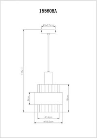Globo 15560HA - MILLEY kábeles csillár 1xE27/60W/230V