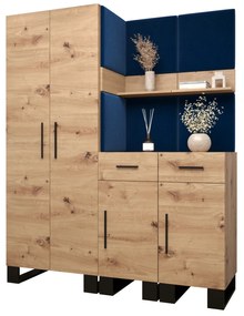 Előszobabútor Amanda 7 (artisan tölgy + kék). 1085916