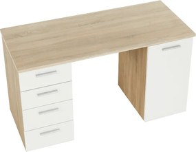íróasztal, tölgy sonoma/fehér, EUSTACH