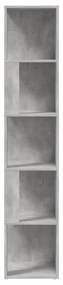 betonszürke szerelt fa sarokszekrény 33 x 33 x 164,5 cm