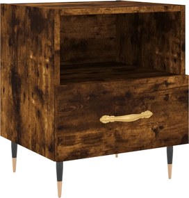 vidaXL füstös tölgy színű szerelt fa éjjeliszekrény 40 x 35 x 47,5 cm