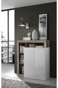 LENOR komód fehér/barna