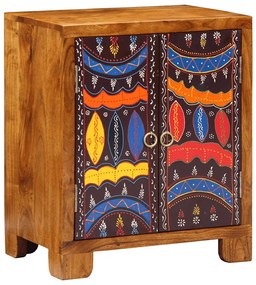 tömörfa akácfa többszínű komód 50x35x60