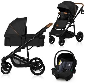 Lionelo – 3 az 1-ben kombinált babakocsi MARI TOUR, fekete ónix