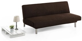 Bi-stretch Elasztikus kanapéhuzat, Belmarti, Viena, click-clack, kétszemélyes, jacquard anyag, barna