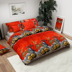 HOLLY NIGHT piros mikroplüss ágyneműhuzat Ágyneműhuzat mérete: 70 x 90 cm | 140 x 200 cm