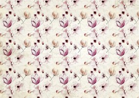 Flizelin fotótapéta Virágok akvarell rózsaszín-lila-BÉZS vintage 350x250 +ragasztó