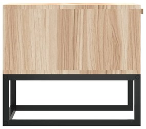 szerelt fa és vas dohányzóasztal 80 x 40 x 35 cm