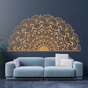 Modern, félig fából készült mandala falra | MENSIS