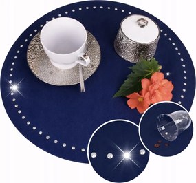 Asztali alátét Kerek 40cm Glamour Strassz Gránátalma Tányéralátét