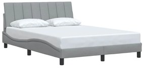 világosszürke szövet ágykeret matrac nélkül Hanko 140x200 cm