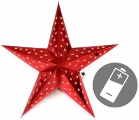 Karácsonyi csillag időzítővel 60 cm 10 LED piros