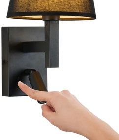 Brilagi - LED Fali lámpa DEYA 1xE14/40W/230V + LED/3W fekete