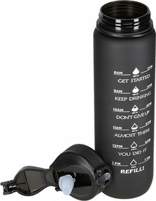 Tritán palack fekete 1000 ML Nils Camp Bpa mentes Tartós és könnyű