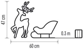 LED Karácsonyi dekoráció LED/3xAA meleg fehér