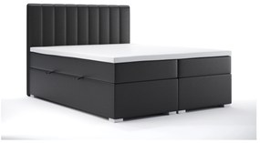 Franciaágy Boxspring 180 cm Ranaly (fekete öko-bőr) (tárolóhellyel). Akció -17%. 1044312