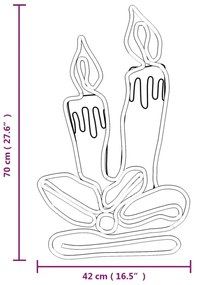 karácsonyi gyertyafigura 144 LED-del 70 x 42 cm