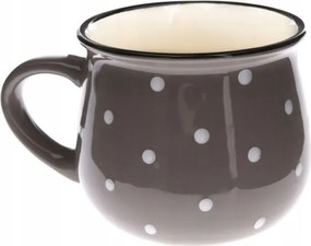 Kerámia pöttyös bögre 770 ml Szürke