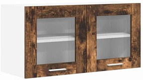 Függő szekrény Riga Füstölt tölgy és fehér 80 x 31 x 40 cm