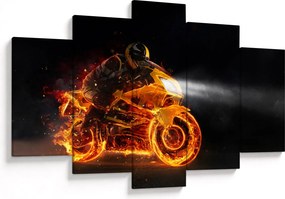 Kép - Motoros lángokkal (150x105 cm)