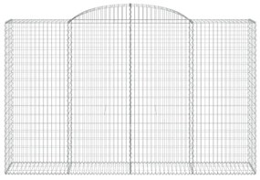 3 db íves horganyzott vas gabion kosár 300x50x180/200 cm