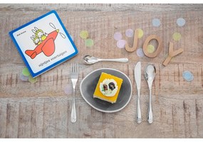 Ezüstszínű rozsdamentes acél gyerek evőeszköz 4 db-os Miffy – Zilverstad