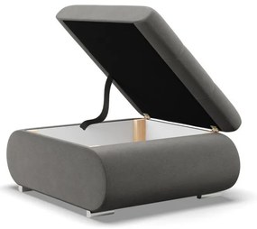 Tokio puff, bársony, világosszürke