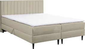 Boxspring ágy, 160x200, bézs, VALENCI