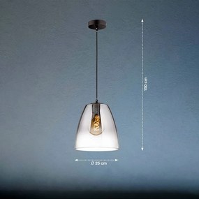 FISCHER & HONSEL 60843 MIRO Egyágú Függesztett Lámpa Fém E27 IP20