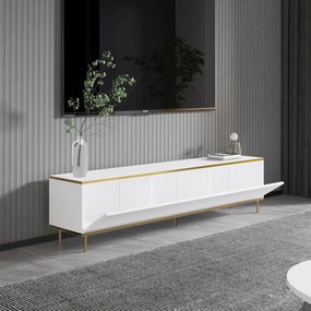 TV szekrény Imaj - White, Gold