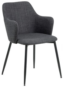 Antracitszürke kárpitozott étkezőfotel szett 2 db-os Ilsa – Actona