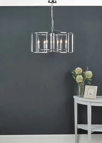 DAR LIGHTING MYK0650 MYKA Glamour Függesztett Lámpa Csiszolt Króm E14 IP20