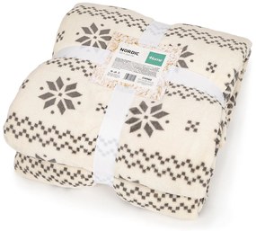 4Home Nordic gyapjú hatású pléd bézs, 150 x 200 cm