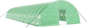 vidaXL zöld acélvázas melegház 120 m² 20 x 6 x 2,85 m
