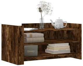 Füstös tölgy színű szerelt fa dohányzóasztal 100 x 50 x 50 cm