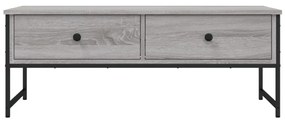 szürke sonoma színű szerelt fa dohányzóasztal 101x49x39,5 cm