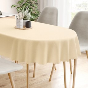 Goldea teflonbevonatú asztalterítő - bézs - ovális 140 x 280 cm