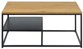 CORA dohányzóasztal tölgy/fekete színben