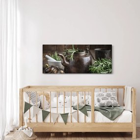 Kép - Teáskanna rozmaringgal (120x50 cm)