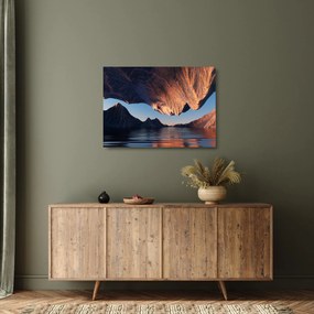 Üveg kép - 3D sziklák (70x50 cm)