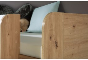 Kombinált gyerekágy 90 cm Sami 2 (artisan tölgy + matt fekete + fehér fogantyúk). 1085814