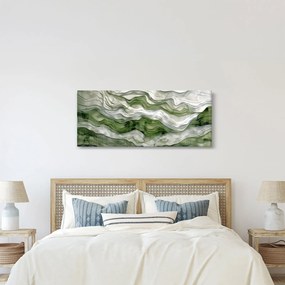 Kép - Zöld és fehér fodrok (120x50 cm)