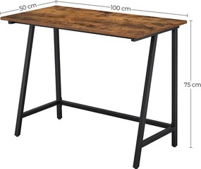 Íróasztal, rusztikus számítógépasztal 100 cm