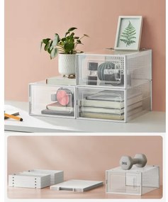 BOXIFY moduláris polc rekeszekkel, fehér