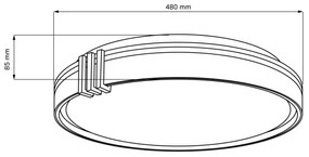LED Dimmelhető fürdőszobai lámpa ARLETTA LED/72W/230V IP44 + távirányító