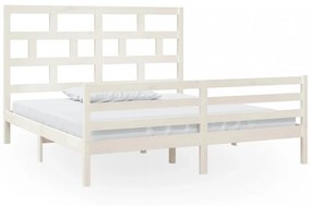 Super King fehér tömör fa ágykeret 180 x 200 cm